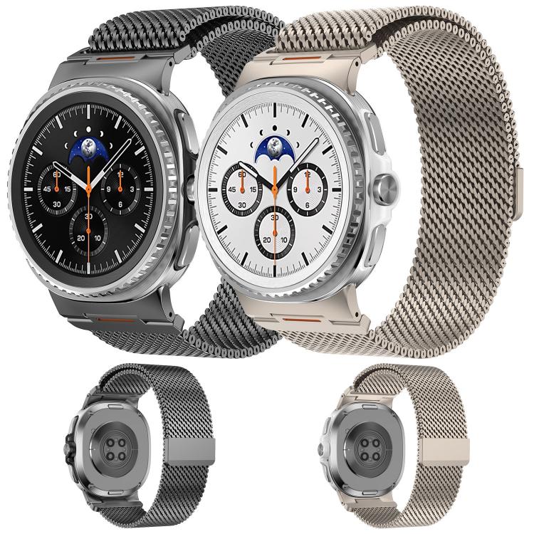 Vibrant Style Thick Mesh Milanese Magnetic Watch Band, For Galaxy Watch9 / 8 / 8 Classic