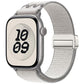 Nylon watch band with magnetic buckle, woven in light gray