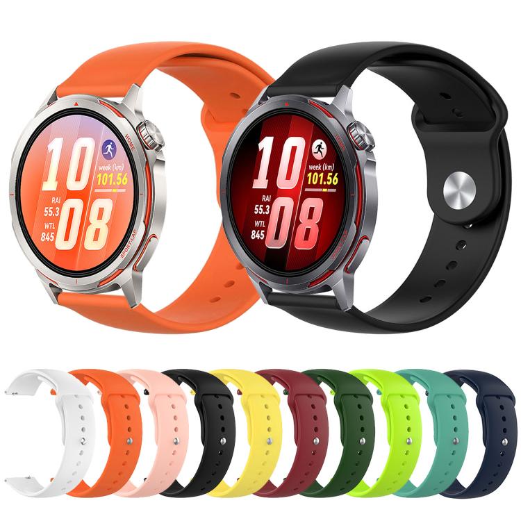 Reverse Buckle Solid Color Silicone Watch Band, For Huawei Watch GT Runner 2