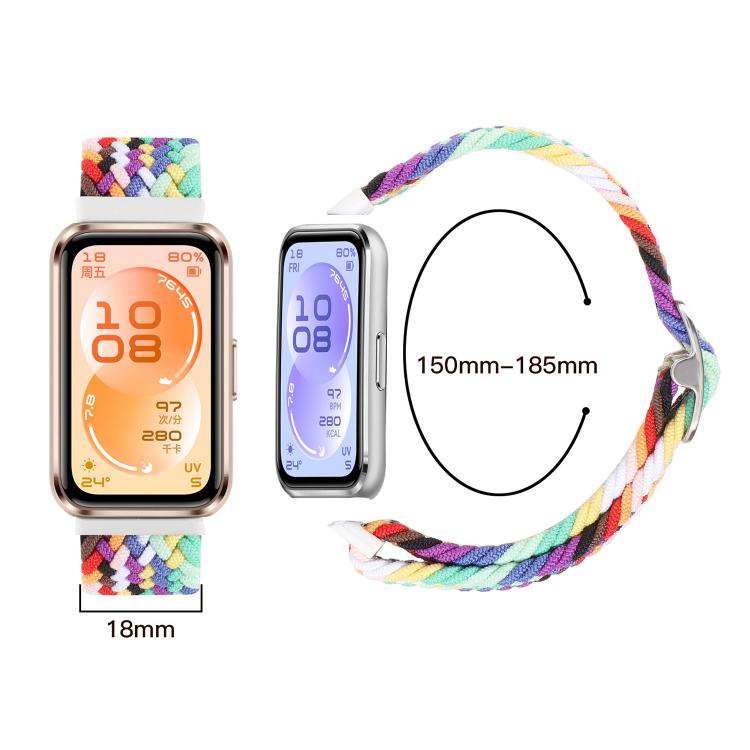 Slide Buckle Nylon Woven Watch Band, For Huawei Band 11 / Band 11 Pro
