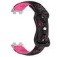 Laser Engraved Floral Reverse Buckle Two Color Watch Band, For Huawei Band 11 / Band 11 Pro