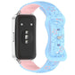 Laser Engraved Floral Reverse Buckle Two Color Watch Band, For Huawei Band 11 / Band 11 Pro