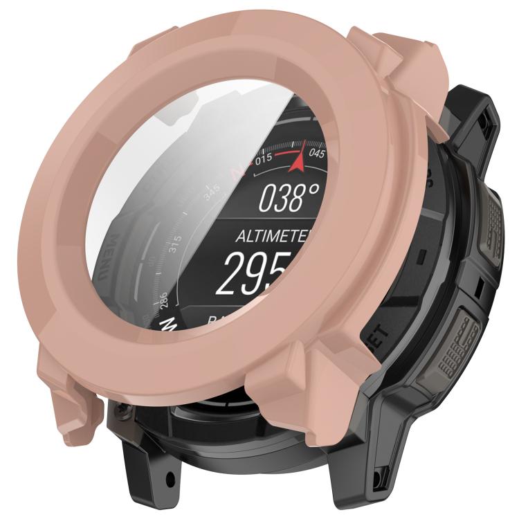 Tempered Film Integrated PC Watch Protective Case, For Garmin Instinct 3 AMOLED / Solar 50mm, For Garmin Instinct 3 AMOLED / Solar 45mm