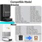 Compatibility chart showing supported robot models for the dust bag