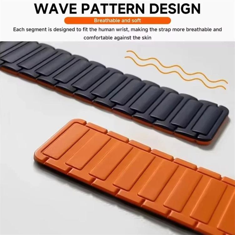 Tri-beads I-shaped Slim Magnetic Silicone Watch Band, For Huawei Band 11 / Band 11 Pro