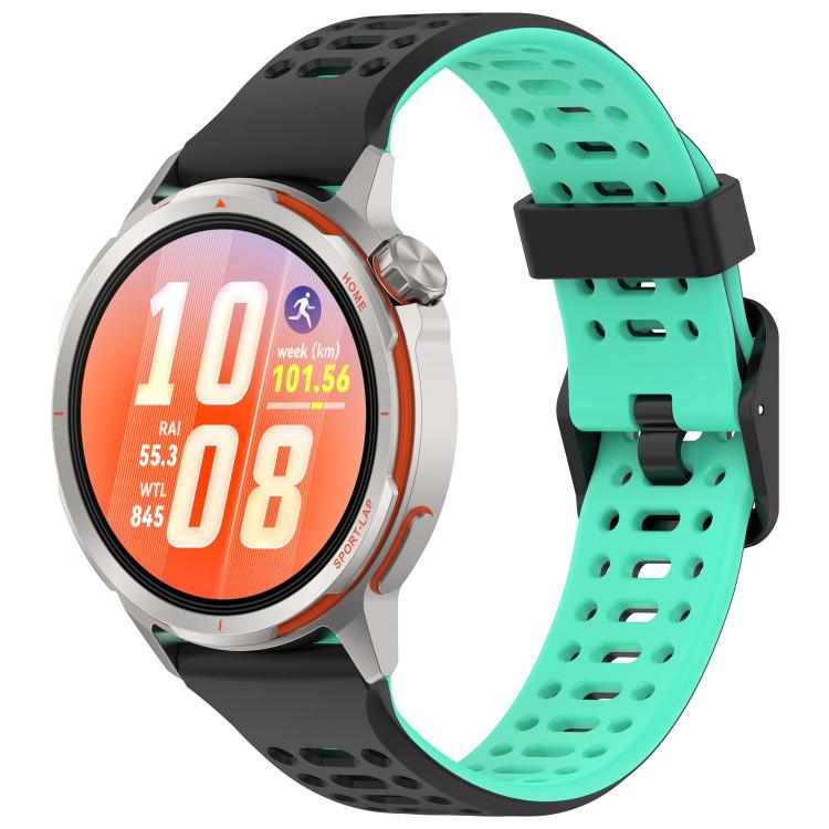 Perforated Double Color Silicone Watch Band, For Huawei Watch GT Runner 2