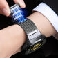 Press Button Magnetic Clasp Chain Stainless Steel Watch Band, For Huawei Watch GT6 Pro
