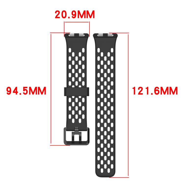 Perforated U-Shaped Dual Buckle Breathable Silicone Watch Band, For Huawei Band 11 / Band 11 Pro