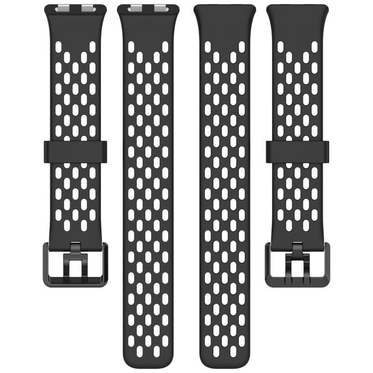 Perforated U-Shaped Dual Buckle Breathable Silicone Watch Band, For Huawei Band 11 / Band 11 Pro