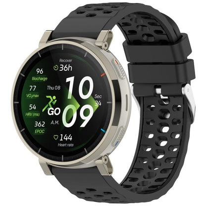 Perforated Pin Buckle Solid Color Silicone Watch Band, For Amazfit Active 3 Premium