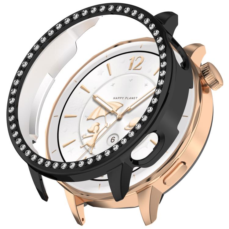 Single Row Diamond Half Coverage Hollow PC Watch Protective Case, For OnePlus Watch 4