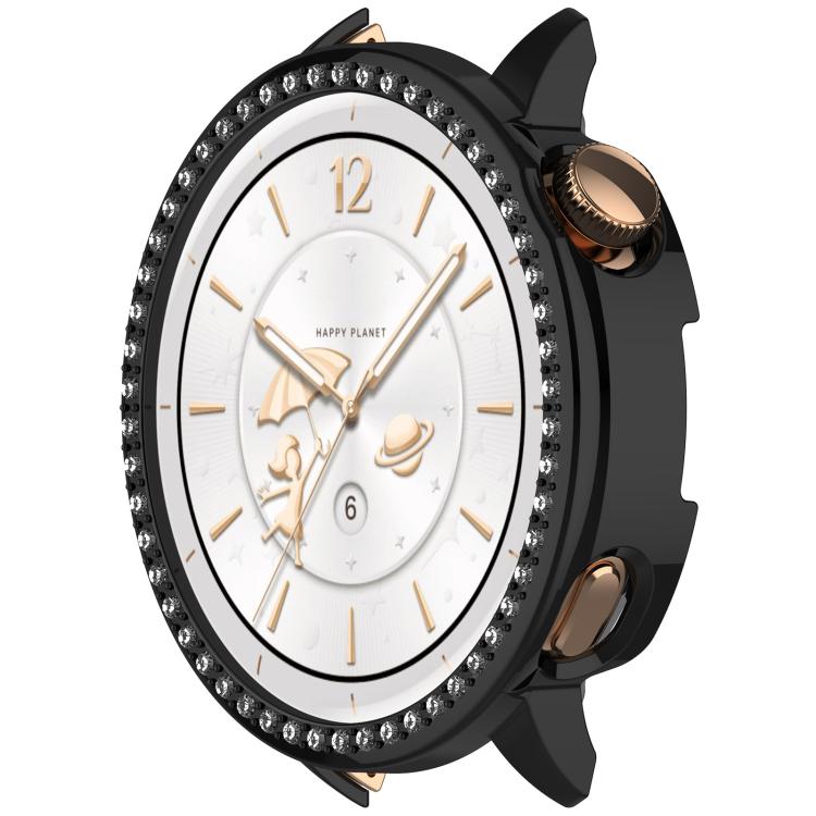 Single Row Diamond Half Coverage Hollow PC Watch Protective Case, For OnePlus Watch 4