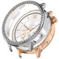 Single Row Diamond Half Coverage Hollow PC Watch Protective Case, For OnePlus Watch 4