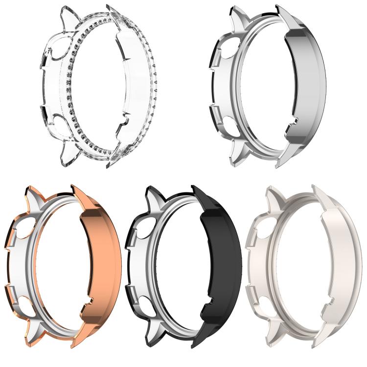 Single Row Diamond Half Coverage Hollow PC Watch Protective Case, For OnePlus Watch 4