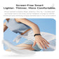 Black screenless smart bracelet worn on the wrist during exercise