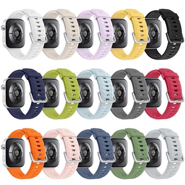 Wave Texture Solid Color Silicone Watch Band, For Huawei Watch Fit 5 / Fit 5 Pro