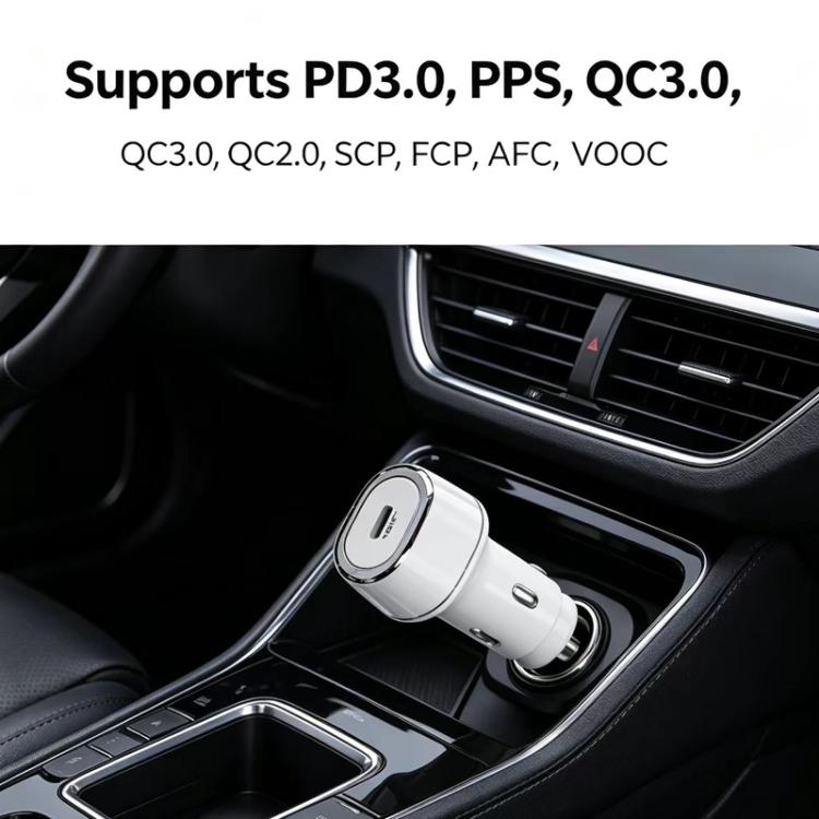 P01 PD45W Type-C / USB-C Buck Boost Car Charger, without Cable