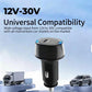 P01 PD45W Type-C / USB-C Buck Boost Car Charger with Type-C to Type-C Data Cable, with Type-C to Type-C Cable