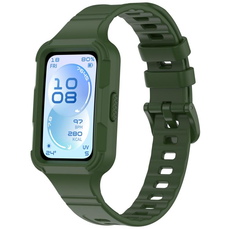 Integrated Armor Solid Color Silicone Watch Band, For Huawei Band 11 Pro / 11 Pro NFC, For Huawei Band 11 / 11 NFC
