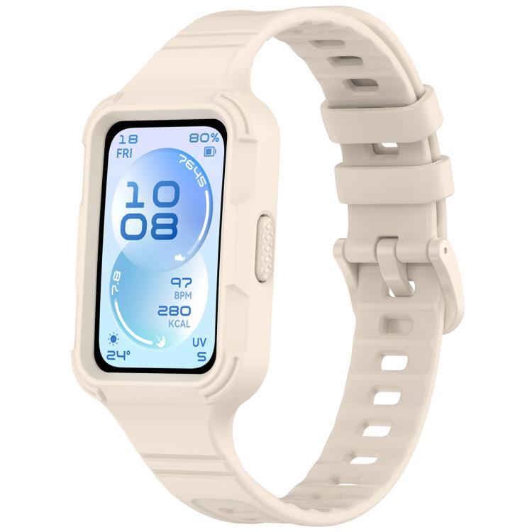 Integrated Armor Solid Color Silicone Watch Band, For Huawei Band 11 Pro / 11 Pro NFC, For Huawei Band 11 / 11 NFC