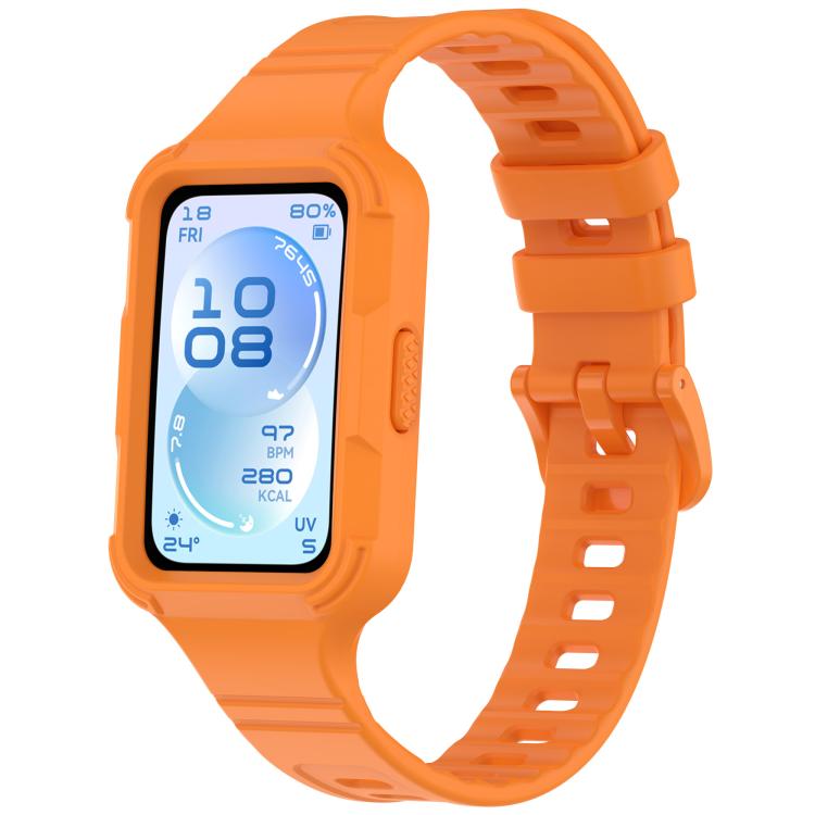 Integrated Armor Solid Color Silicone Watch Band, For Huawei Band 11 Pro / 11 Pro NFC, For Huawei Band 11 / 11 NFC