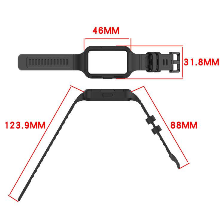 Integrated Armor Solid Color Silicone Watch Band, For Huawei Band 11 Pro / 11 Pro NFC, For Huawei Band 11 / 11 NFC
