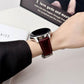 Double G Magnetic Buckle Genuine Leather Watch Band, 18mm, 20mm, 22mm