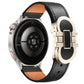 Double G Magnetic Buckle Genuine Leather Watch Band, 18mm, 20mm, 22mm