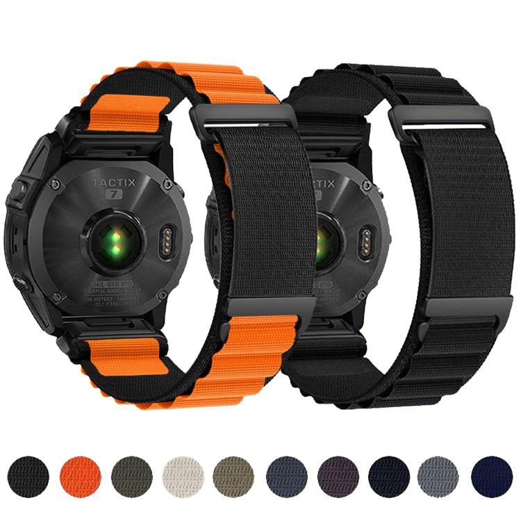 C Buckle Two-Section High Mountain Loop Nylon Watch Band, For Gamin 26mm, For Gamin 22mm, For Gamin 20mm
