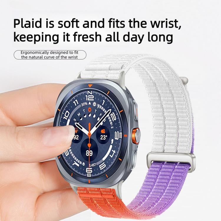Double-Link Cloud-Feel Breathable Nylon Loop Metal Head Watch Band, For Galaxy Watch Ultra2 2026 / 2025 / 1 2024