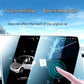 Car navigation screen with clear tempered glass protector, touch area on display