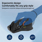 Black gaming mouse grip with ergonomic shape and wrist strap, LED indicator bars