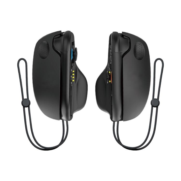 Pair of black controller mouse converter stands with side grip details and wrist straps