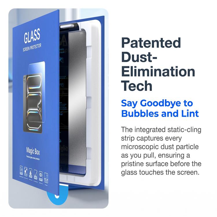 Tempered glass screen protector for Nintendo Switch 2, dust-elimination strip packaging