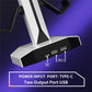 White base charging ports with USB Type-C and USB 2.0