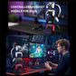 4-tier controller and headset holder stand on desk with multiple gamepads