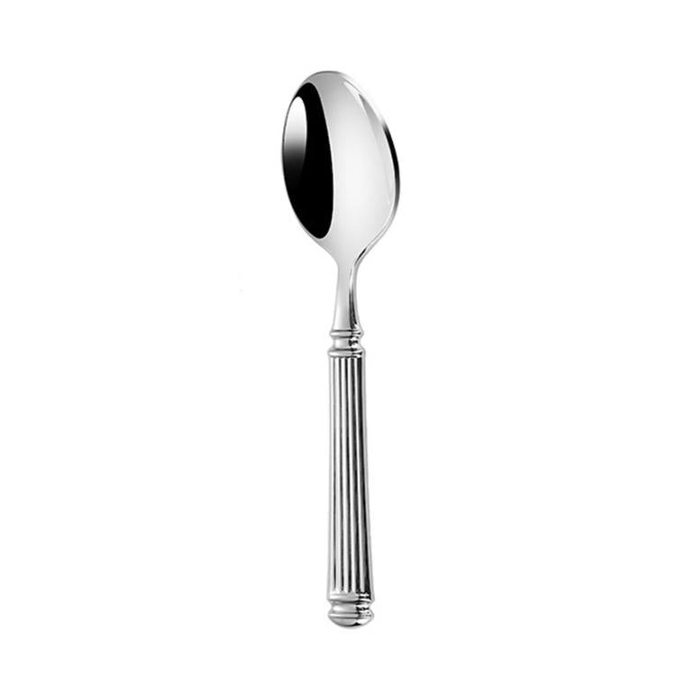 Mirror-Polished Roman Columns Stainless Steel Tableware, Dinner Knife, Dinner Fork, Dinner Spoon, Dessert Fork, Dessert Spoon