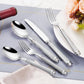 Mirror-Polished Roman Columns Stainless Steel Tableware, Dinner Knife, Dinner Fork, Dinner Spoon, Dessert Fork, Dessert Spoon