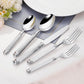 Mirror-Polished Roman Columns Stainless Steel Tableware, Dinner Knife, Dinner Fork, Dinner Spoon, Dessert Fork, Dessert Spoon