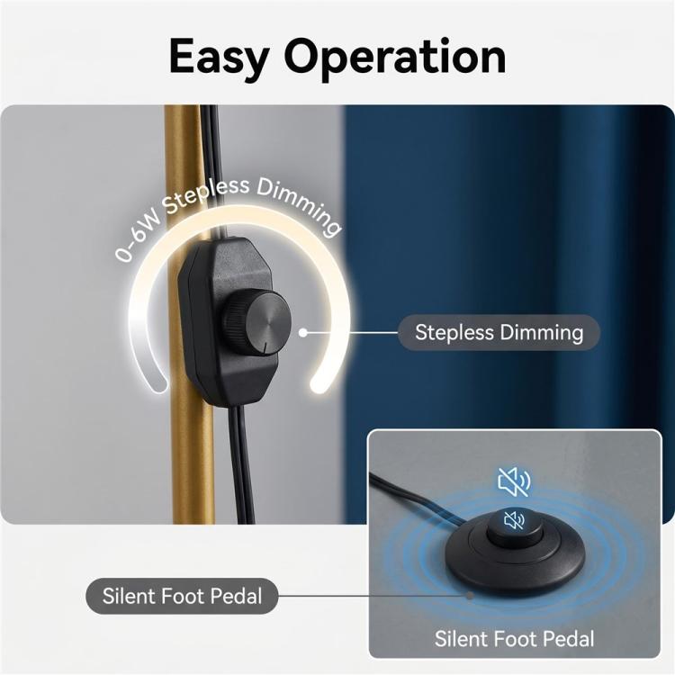 Black step dimmer knob and silent foot pedal for UV LED curing lamp