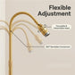 Gold UV LED curing lamp with bendable gooseneck and detachable head
