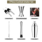 Stainless steel cocktail shaker set with jigger, pourers, mixing spoon, muddler
