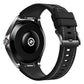 Press Button Quick Release Leather Hybrid Silicone Watch Band, 22mm