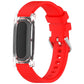 Spring Bar Style Clear Watch Case and Solid Color Silicone Watch Band, For Google Fitbit Air