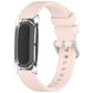 Spring Bar Style Clear Watch Case and Solid Color Silicone Watch Band, For Google Fitbit Air