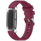 Spring Bar Style Clear Watch Case and Solid Color Silicone Watch Band, For Google Fitbit Air