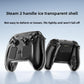 Clear hard-shell controller case with precise cutouts along handle and buttons