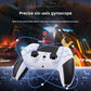 White game controller with dual analog sticks and action button cluster