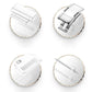 One Bead Dual Press Folding Buckle Quick Release Link Ceramic Look Watch Band, 18mm, 22mm