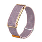 Metal Case Hybrid Nylon Hook and Loop Fastener Watch Band, For Google Fitbit Air